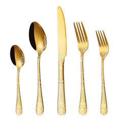 Flatware Set with Unique Floral Laser Design(20 Pcs) | Yedwo Design