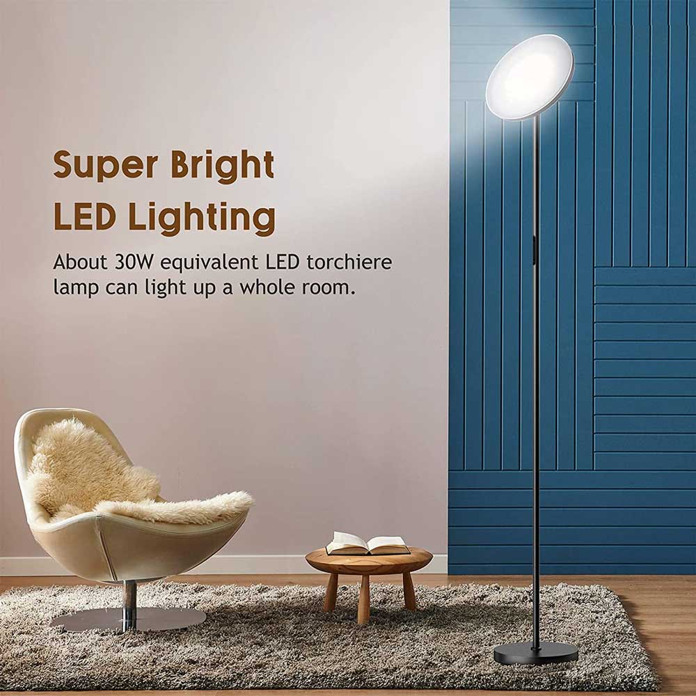 Modern Torchiere 4 Color Temperatures Super Bright Floor Lamps