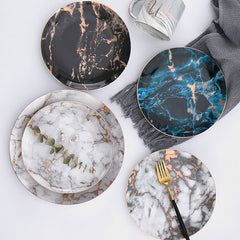 Gold Inlay Marble Plate Collection | Yedwo Home