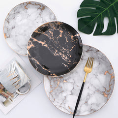 Gold Inlay Marble Plate Collection | Yedwo Home