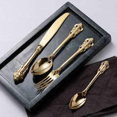 Vintage Western Gold Plated Cutlery 24pcs
