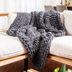 Luxury Chunky Knit Chenille Blanket | Yedwo