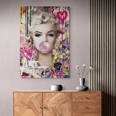 Marilyn Monroe Pink Bubble Gum Wall Decoration | Yedwo
