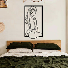 Minimalist Female Portrait Bathing Wall Art | Yedwo