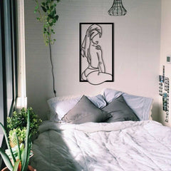 Minimalist Female Portrait Bathing Wall Art | Yedwo