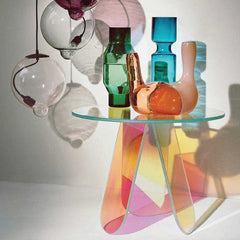 Modern Accent Table Iridescent Acrylic End Table | Yedwo