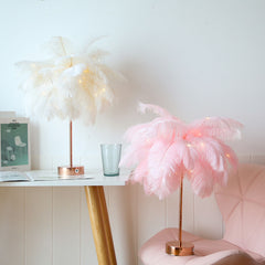 Modern Romantic Feather Table Lamp | Yedwo DIY