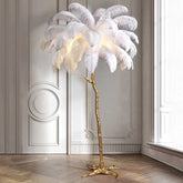 Palmera Luxury Feather Floor/Table Lamp | Yedwo