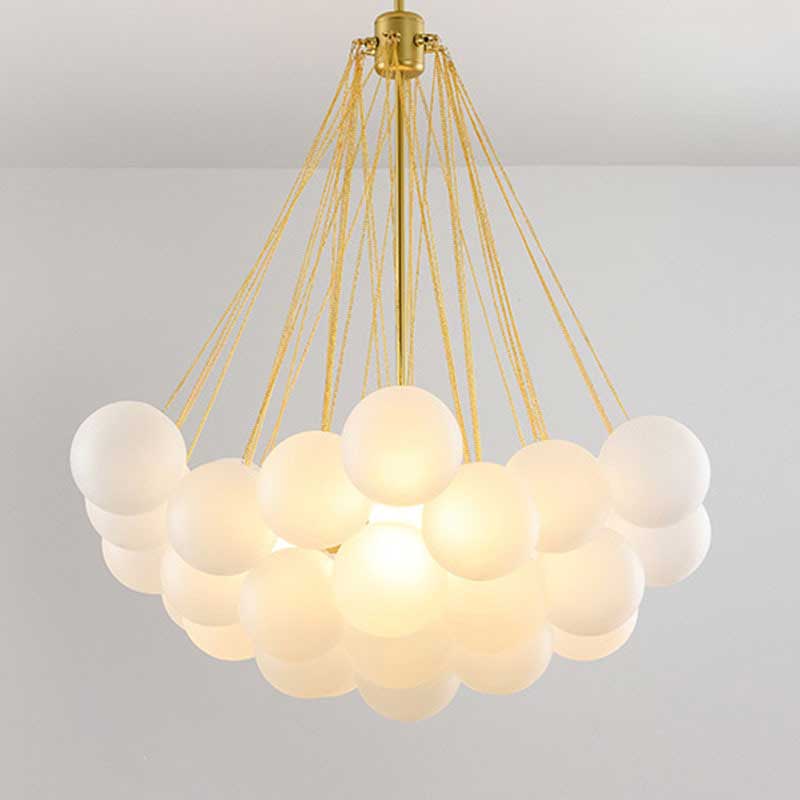 Nordic Frosted Glass Ball Chandelier | Yedwo