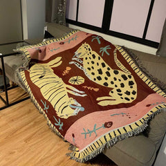 Original Tiger & Panther Tapestry | Yedwo Design