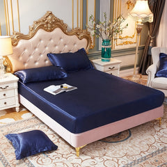 Satin Silk Fitted Sheet & Pillowcases - Yedwo Home