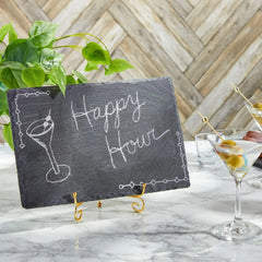 Natural Black Slate Charcuterie Boards with Chalk | Yedwo