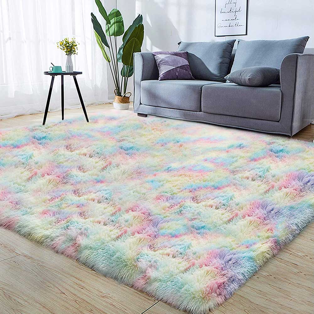 Super Soft Cute Rainbow Rugs  Yedwo Home