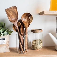 Thailand Teak Natural Wood Cooking Set | Yedwo Home