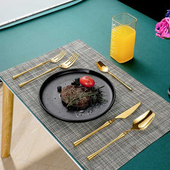 Titanium Golden Plated Silverware Flatware Set | Yedwo