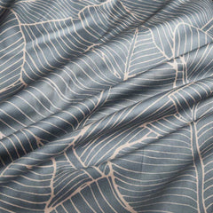 Vintage Minimalist Chic Botanical Design Egyptian Cotton Duvet Cover Set, Palm Leaf