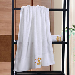 White Embroidery Cotton Royal Towel | Yedwo Home