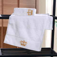 White Embroidery Cotton Royal Towel | Yedwo Home