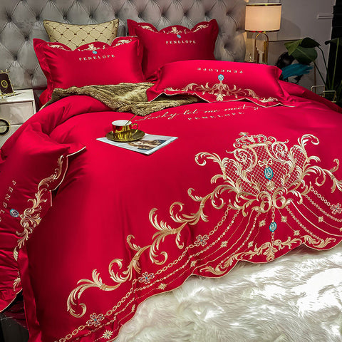 100S European Egyptian Cotton Embroidered Bedding Set | Yedwo Home