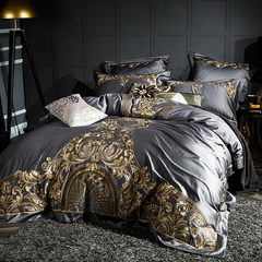 Lezkira Vibrant Luxury Egyptian Cotton Embroidery Bedding Set | Yedwo