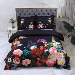 Aida Black Egyptian Cotton Bedding Set | Yedwo