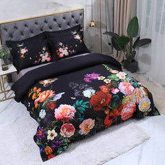 Aida Black Egyptian Cotton Bedding Set | Yedwo