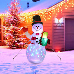 5 FT Illuminated Christmas Holiday Inflatable Snowman | Yedwo