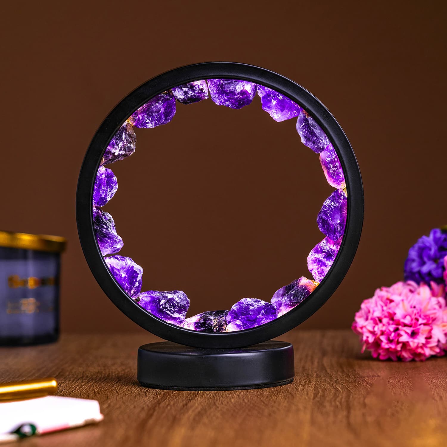 7 Chakras Pure Energy Amethyst Lamp | Yedwo – YEDWO