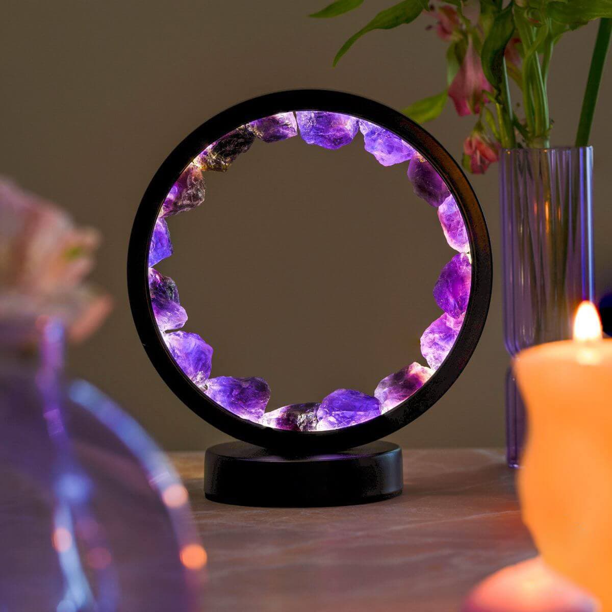 7 Chakras Pure Energy Amethyst Lamp | Yedwo – YEDWO