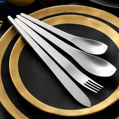 AIVESS Matte Stainless Steel Steak Cutlery Set | Yedwo