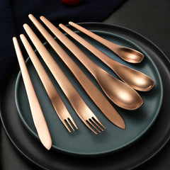 AIVESS Matte Stainless Steel Steak Cutlery Set | Yedwo