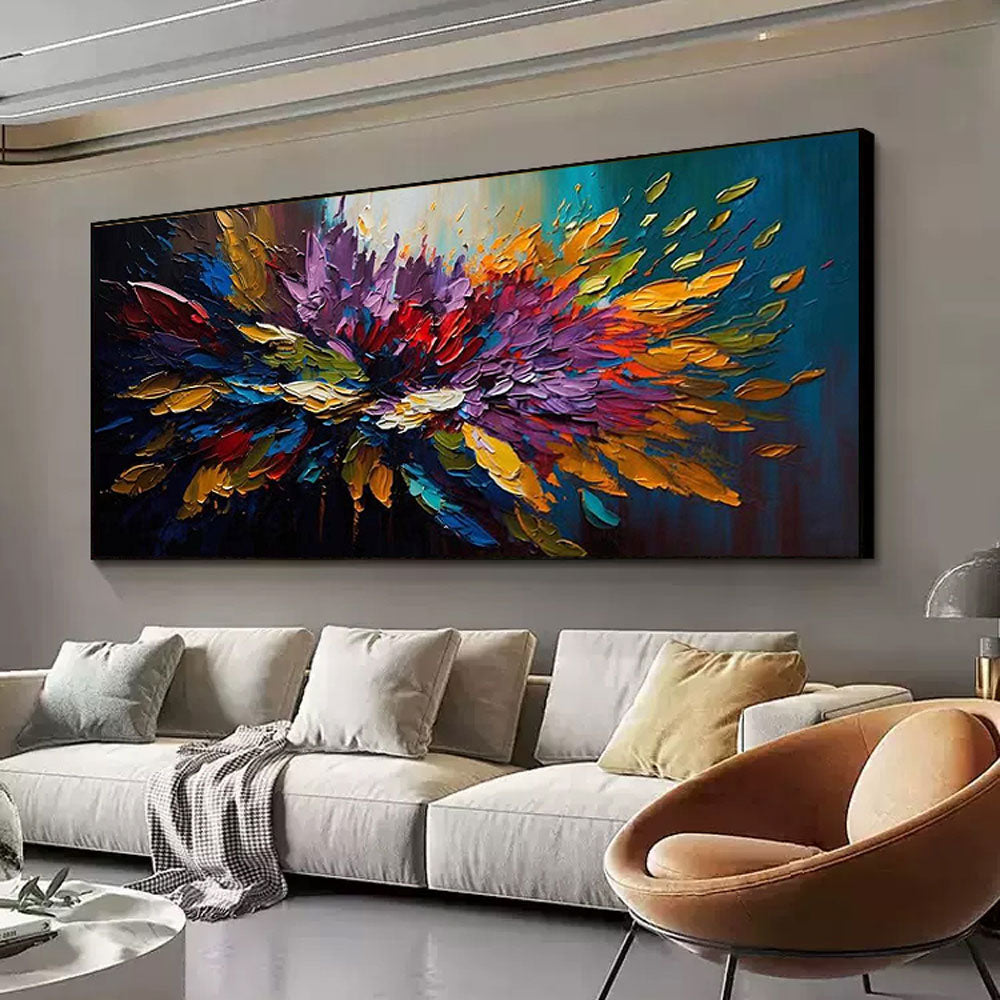 Abstract Colored Floral Painting Canvas Wall Art | Yedwo