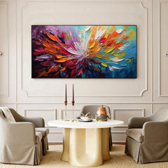 Abstract Colored Floral Painting Canvas Wall Art | Yedwo