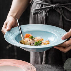 African Night Series Porcelain Pasta & Salad Plate | Yedwo