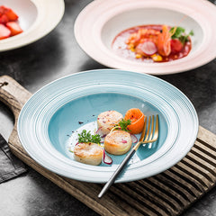 African Night Series Porcelain Pasta & Salad Plate | Yedwo