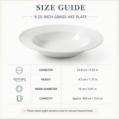 African Night Series Porcelain Pasta & Salad Plate | Yedwo