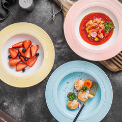 African Night Series Porcelain Pasta & Salad Plate | Yedwo