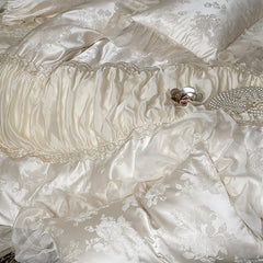 Améliane French Luxury Long-Staple Cotton Lace Bedding Set | Yedwo
