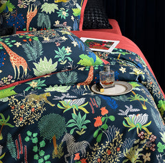 American Prairie Animal Print Long-Staple Cotton 4-Piece Bedding Set | Yedwo