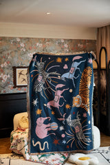 Animal Circus Art Tapestry Throw Blanket | Yedwo Design