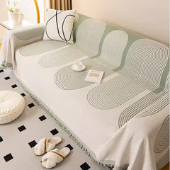 Annual Rings Geometric Boho Chenille Sofa/Couch Cover | Yedwo Home