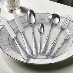 AquaCube Hammered Steak Cutlery Set | Yedwo