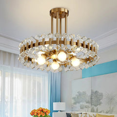 Bailey Colorful Gem And Crystal Round Chandelier | Yedwo Design