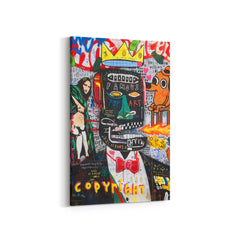 Banksy Style Basquiat Canvas Pop Art | Yedwo Design