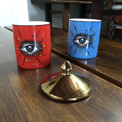 Big eyes jar with lids ceramic cans