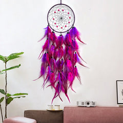 Bohemian Handmade Blue Feather Dream Catcher | Yedwo