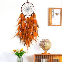 Bohemian Handmade Blue Feather Dream Catcher | Yedwo