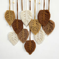 Boho Macrame Leaf Wall Hanging, Farmhouse Decor | Yedwo