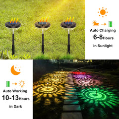 Bright Solar Powered Garden Pathway Lights 8 Pack | Yedwo