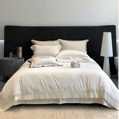 CHANELLE French Sweet Lace Trim Tencel-Cotton Bedding Set | Yedwo